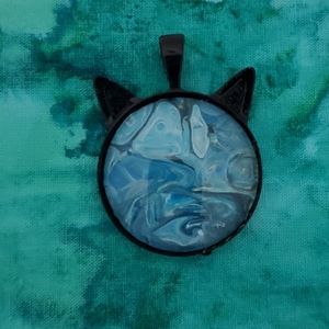 Handmade Cat Ears Pendant Necklace